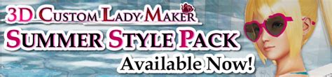 3D Custom Lady Maker Summer Style Pack Available Now Steam News