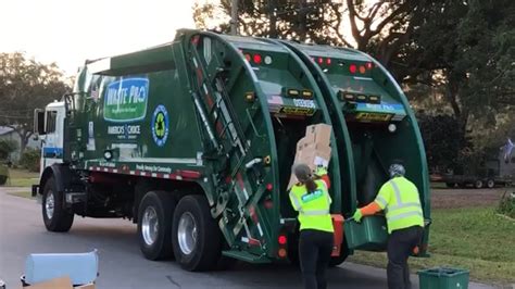 Brand New Garbage Truck Waste Pro Split Mack Mru Mcneilus Rear Loader