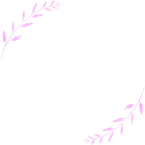 Glittery Pink Branch Square Corner Frame 50232392 Png