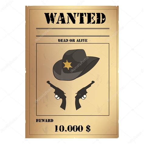 Western Wanted Poster Clipart