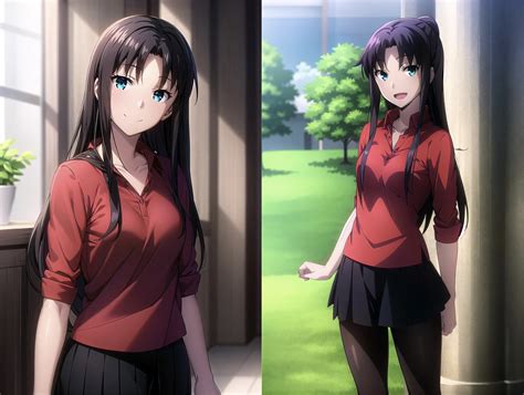 AI Art LoRA Model Tohsaka Rin University Ver Fate Stay Night