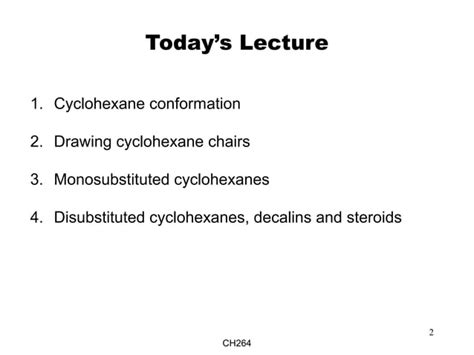 Year Organic Chemistry Conformational Analysis Of Cyclohexane Rings Ppt