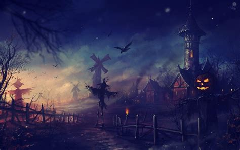 Halloween Scenery Wallpapers - Top Free Halloween Scenery Backgrounds ...