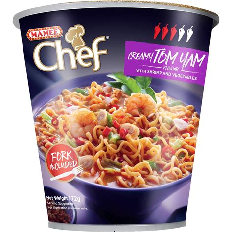 Mamee Chef Tom Yam Cup 72g Woolworths