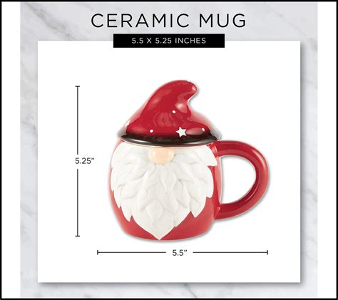 Christmas Gnome Santa Claus Ceramic Mug With Lid Brands You Love To Shop