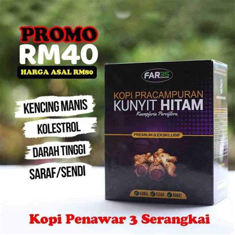 KOPI PRACAMPURAN KUNYIT HITAM BLACK GINGER COFFEE 100 ORIGINAL HQ