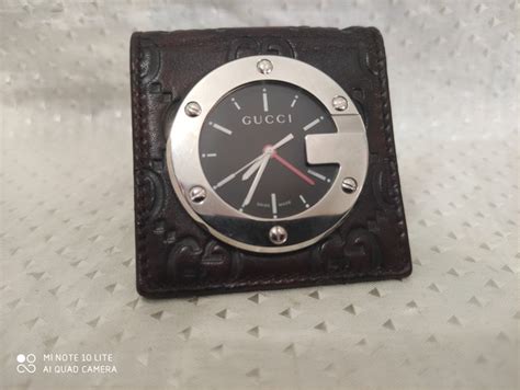 Gucci Swiss Made Mooi Horloge Wekker Zak Leder Staal Catawiki