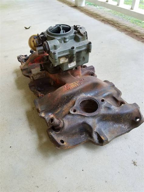 1970 Chevrolet 307 Intake Manifold And Original Carburetor Etsy