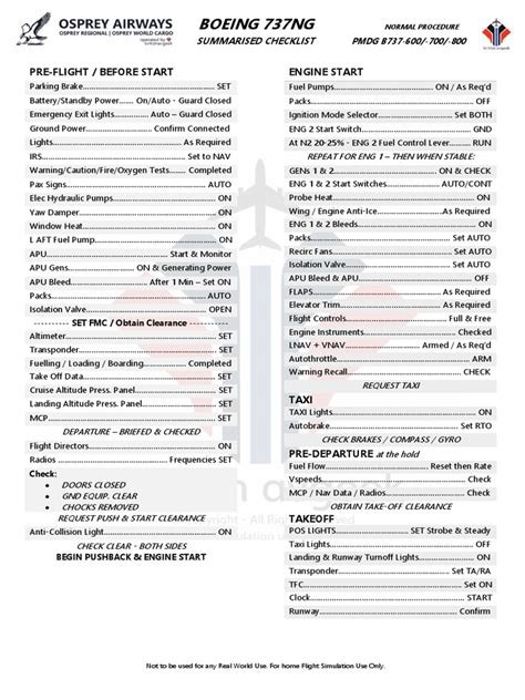 PMDG-B737-700-Checklist-BritishAvgeek-V2-LARGEFONT | PDF | Takeoff ...