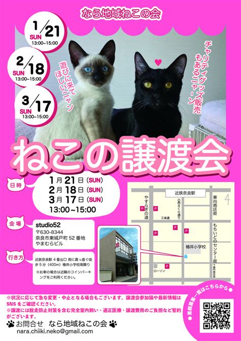 「猫の譲渡会」（なら地域ねこの会のイベント 21055） ペットのおうち【里親決定25万頭！】