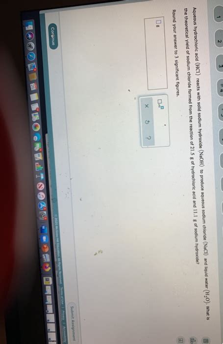 Solved Aqueous Hydrochloric Acid Hci Reacts With Solid Chegg