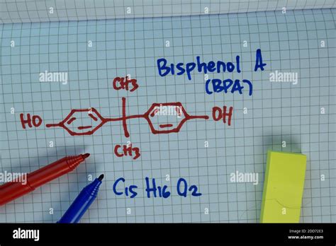 Bisphenol A Bpa Write On A Book Structural Chemical Formula