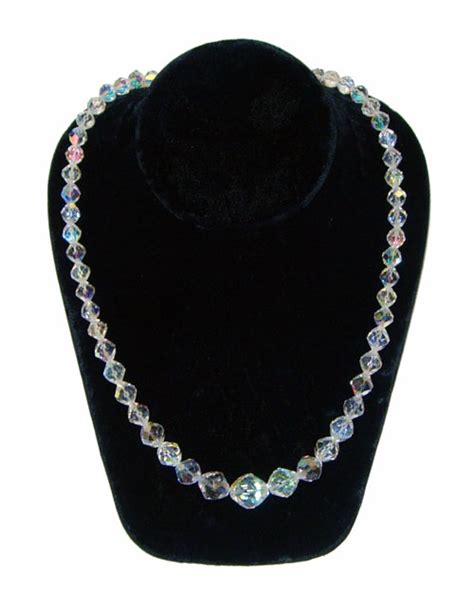 S Aurora Borealis Crystal Necklace