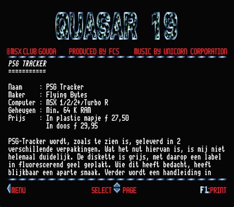 Quasar Msx Msx Club Gouda Media Generation Msx