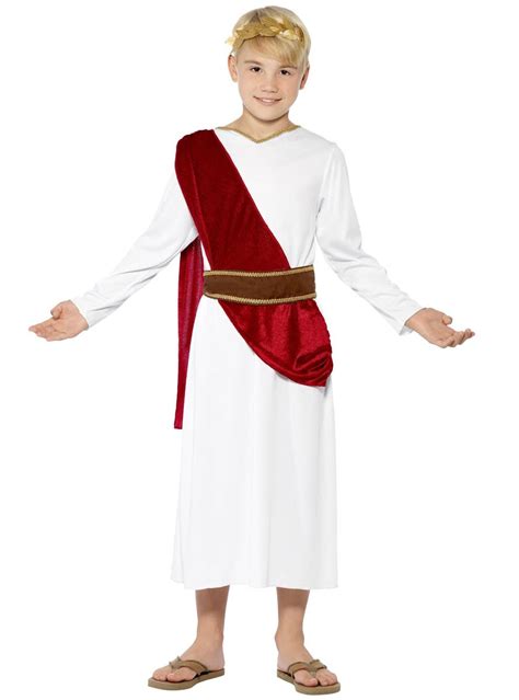 Julius Caesar Boys Costume Roman Toga Boys Fancy Dress Costume