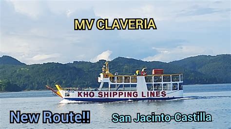 MV CLAVERIA STAR KHO SHIPPING LINES NEW ROUTE SAN JACINTO CASTILLA