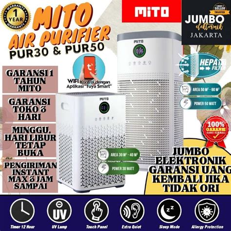 Jual Mito Air Purifier Pur Pur Hepa Filter Original Garansi