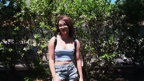 Brunette Fucks With A Stranger In The Car And Jerks Him Off With Both Hands