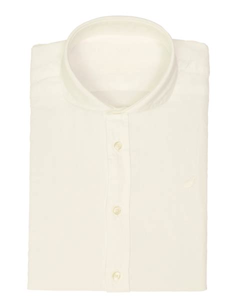 Camisa lino algodón lavada Blanco