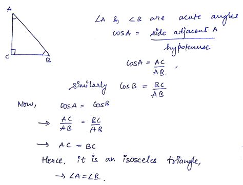 If A And B Are Acute Angles Such That Cos A Cos B Then Show That A B