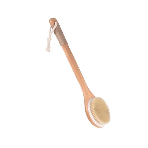 Long Handled Back Brush For Skin Exfoliating With Natural Bristles Back Body Brush For Dry