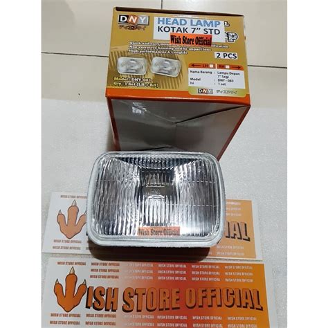 Jual Headlamp Lampu Besar Head Lamp Universal Kotak Inch Standart