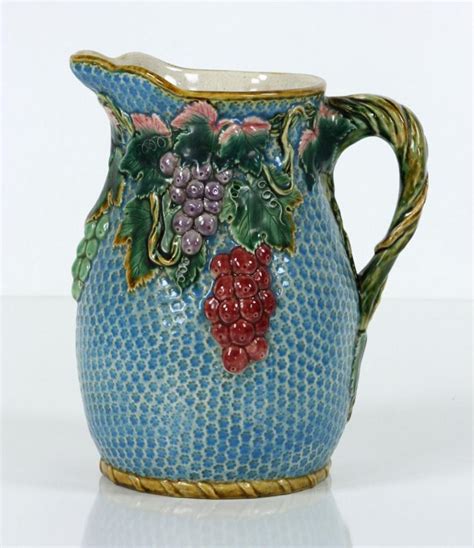 Sold Price Majolica Pottery Pitcher July 6 0117 1000 Am Edt