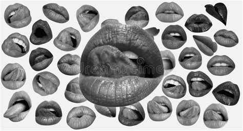 Lips And Mouth Red Lip Background Female Lips Tongue Licking Sensual