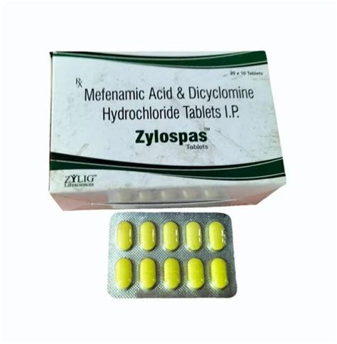 Mefenamic Acid Dicyclomine Hydrochloride Tablets Ip At Rs Stripe