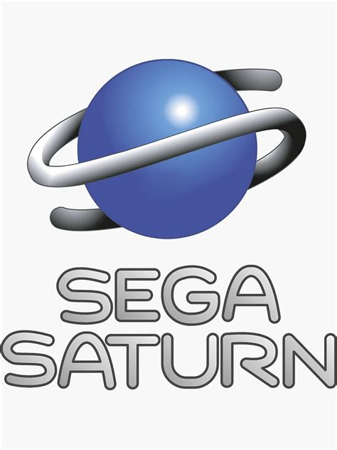 Sega Saturn Retro Video Game Company Logo Clean Sticker For Sale By