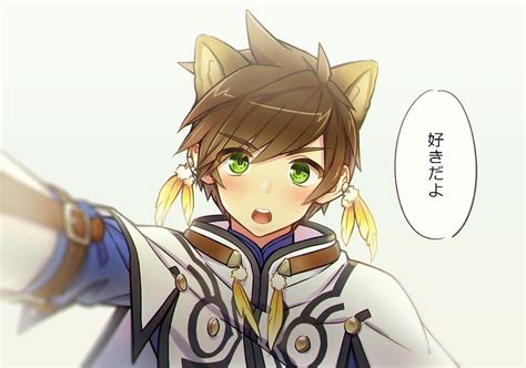 Male Animal Ears Brown Hair Catboy Close Deretta Green Eyes Male Sorey