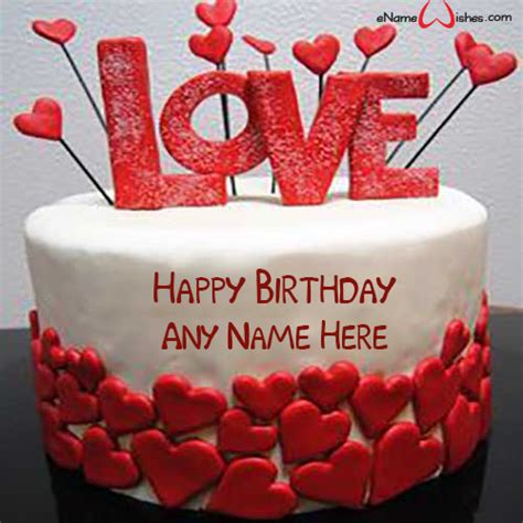 Love Birthday Cake Photo - Name Birthday Cakes - Write Name on Cake Images