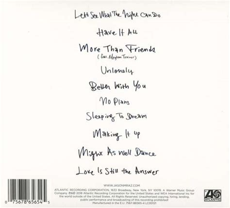 Jason Mraz Know Cd Jpc De