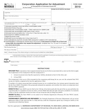 Fillable Online Revenue Ne Nebraska Department Of Revenue Installment