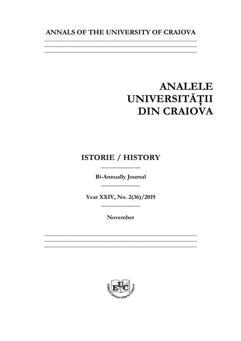 Pdf Annals Of The University Of Craiova Analele Universit Ii Din