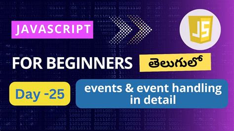 Events In JavaScript Event Handling In JavaScript Event Handlers In