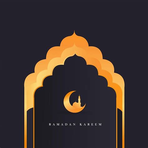 Vector Ramadan Kareem Diseño De Tarjeta De Felicitación Islámica Con