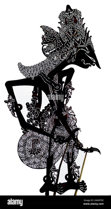 Javanese Shadow Puppet Wayang Kulit Java Indonesia Stock Photo Alamy