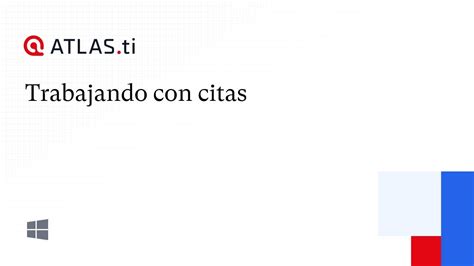 Trabajando Con Citas Atlas Ti Windows Youtube