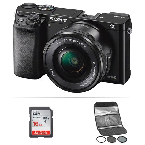 Sony Alpha A6000 Mirrorless Digital Camera With 16 50mm And B H Hot Sex Picture