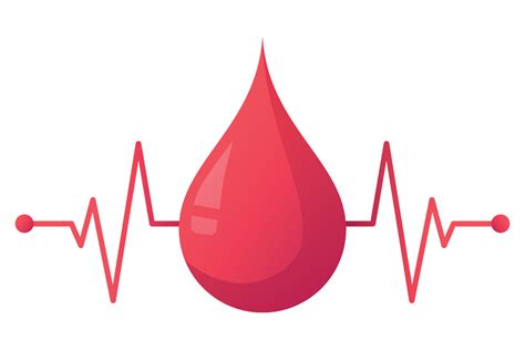 Blood Droplet With Hearbeat Line 18881950 Vector Art At Vecteezy