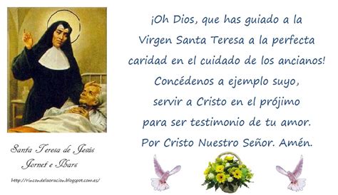 Rincón De La Oración Estampa Oración De Santa Teresa De Jesús Jornet E