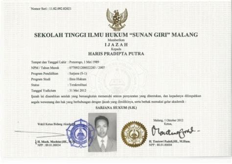 Contoh Ijazah S1 Letak Nomor Ijazah Smp Sma D3 S1 Lengkap Gambaran Riset