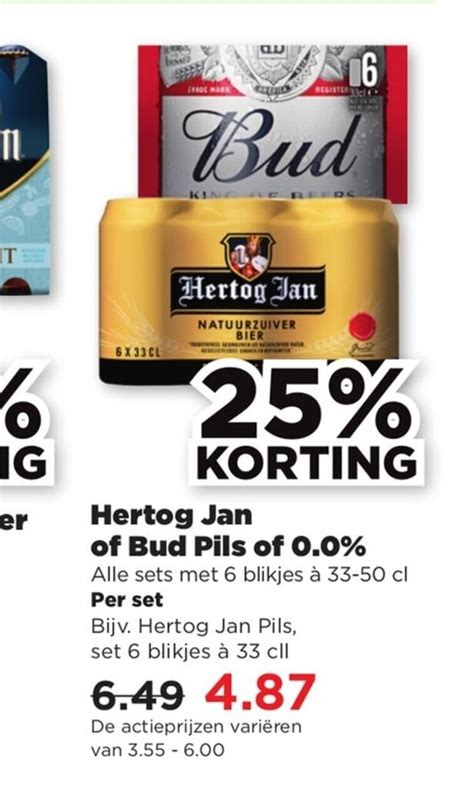 Hertog Jan Of Bud Pils Of Aanbieding Bij Plus