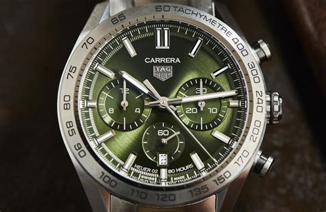 HANDS-ON: The olive green dial of this TAG Heuer Carrera Sport ...