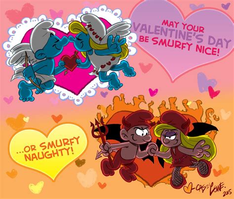 Smurfy Valentine 2015 By Casemanartist Smurfette Smurfs Valentine