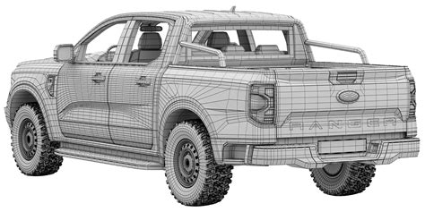 Ford Ranger Xlt 2023 3d Model By Zifir3d