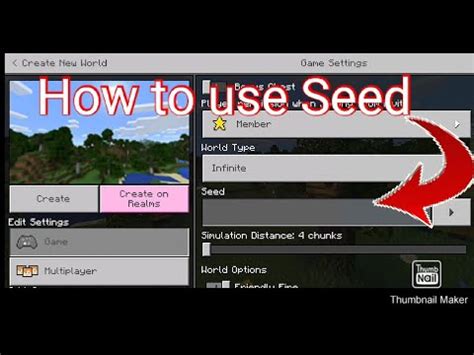 How To Use Seed In Minecraft Android How To Make Minecraft World With