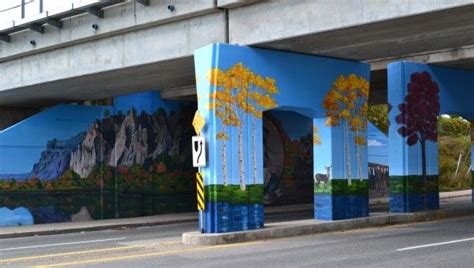 Warden Underpass Mural Between Danforth And Hollis Bridge Painting