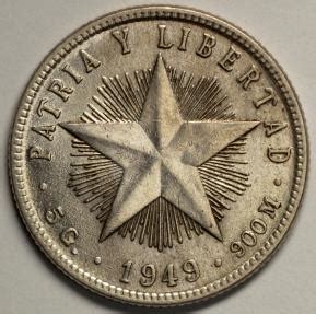 Cuba Centavo First Republic Unc Silver North Central